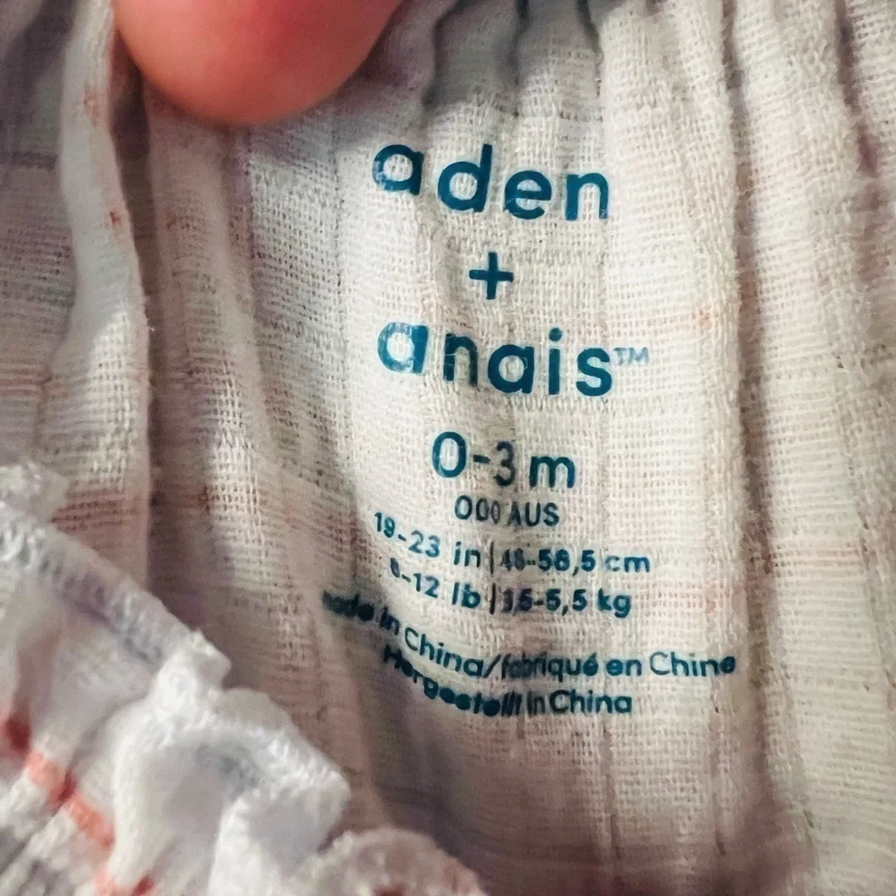 ADEN + ANAIS BABY GIRL SWEET STRIPED ONSIE SIZE 0-3 MONTHS